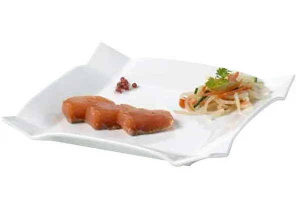 [09-570] Assiette carrée 25/25cm bords relevés