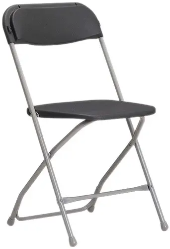 Chaise pliante bleue en métal