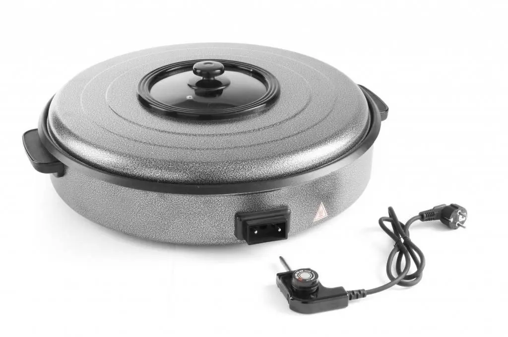 Plaque chauffante avec couvercle (fait-tout) électrique