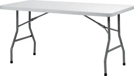 Table rectangulaire 180x75cm (6 personnes)